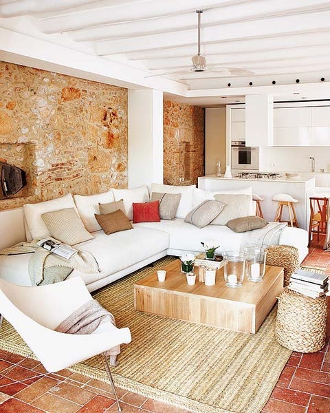 Interior design, Room, Floor, Living room, Wall, Home, White, Couch, Ceiling, Furniture, 