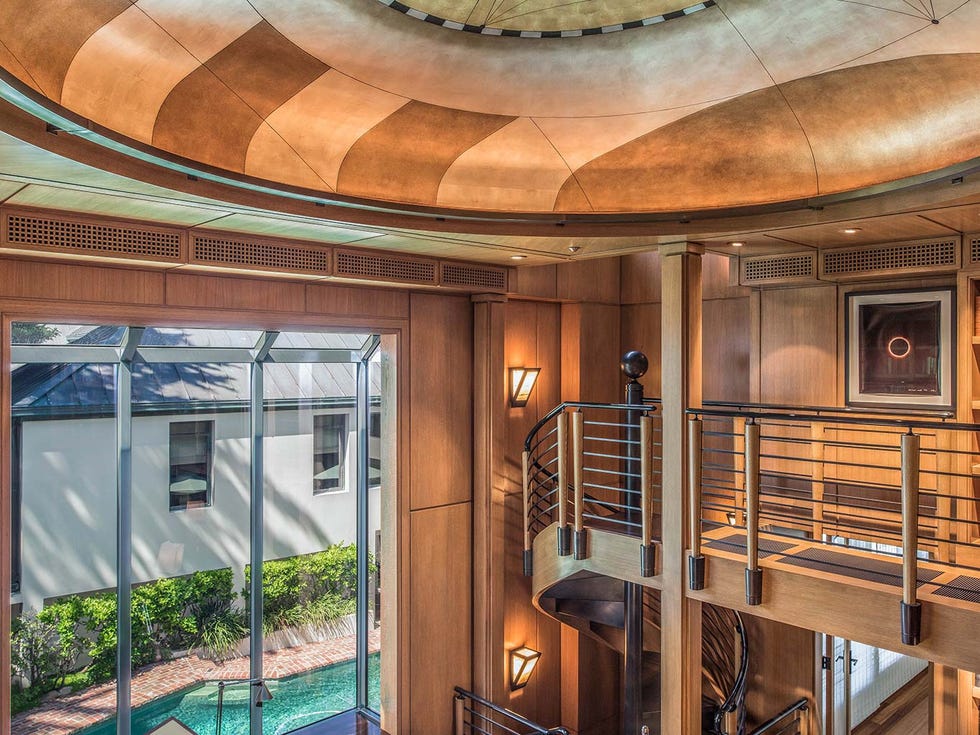 Ceiling, Property, Building, Interior design, Architecture, Lighting, Real estate, Room, Design, Roof, 