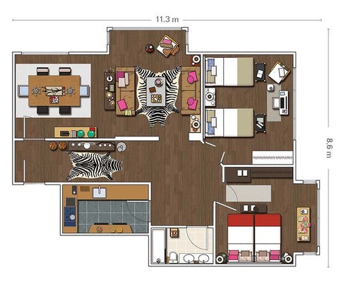 Brown, Tan, Plan, Parallel, Schematic, Drawing, 