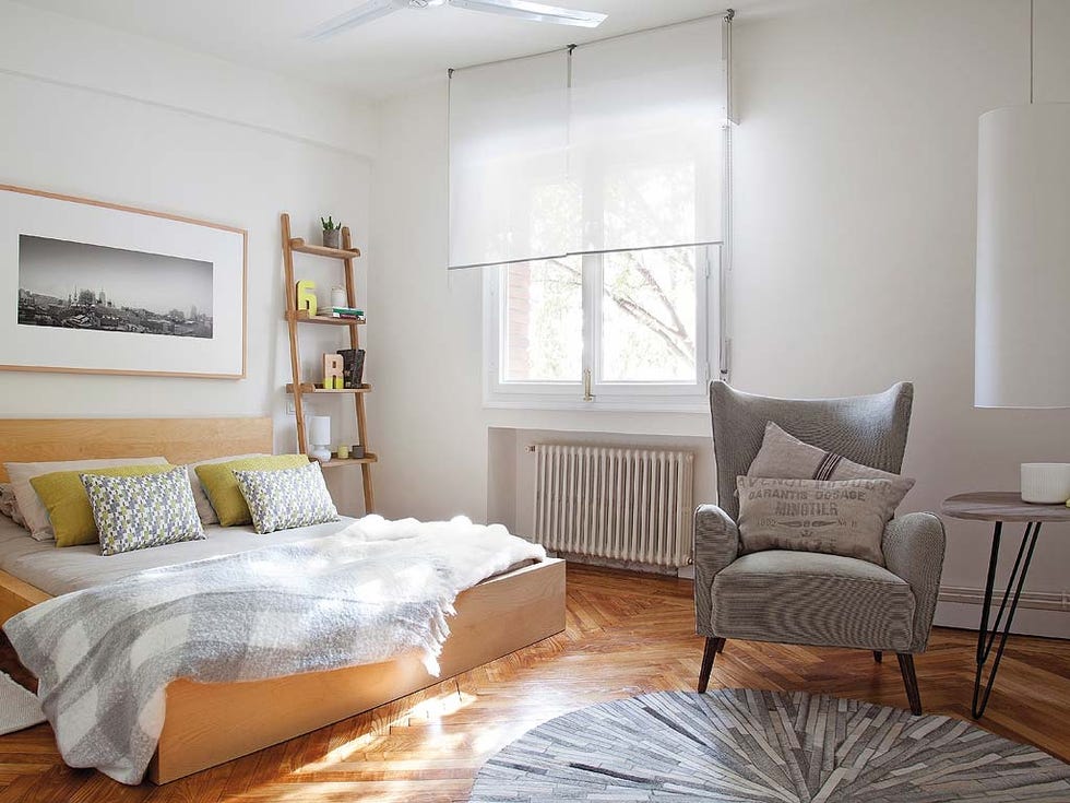 Furniture, Room, Bedroom, Interior design, Bed, Property, Bed frame, Living room, Floor, Bed sheet, 