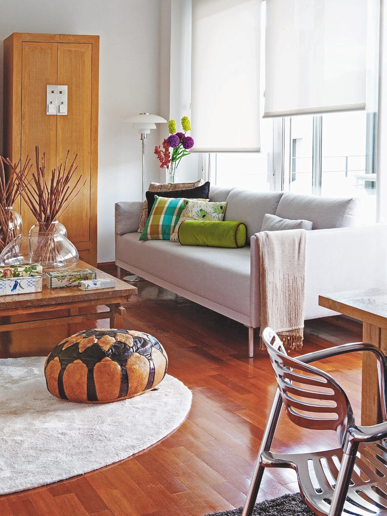 Furniture, Room, Living room, Interior design, Orange, Table, Home, Property, Coffee table, Floor, 