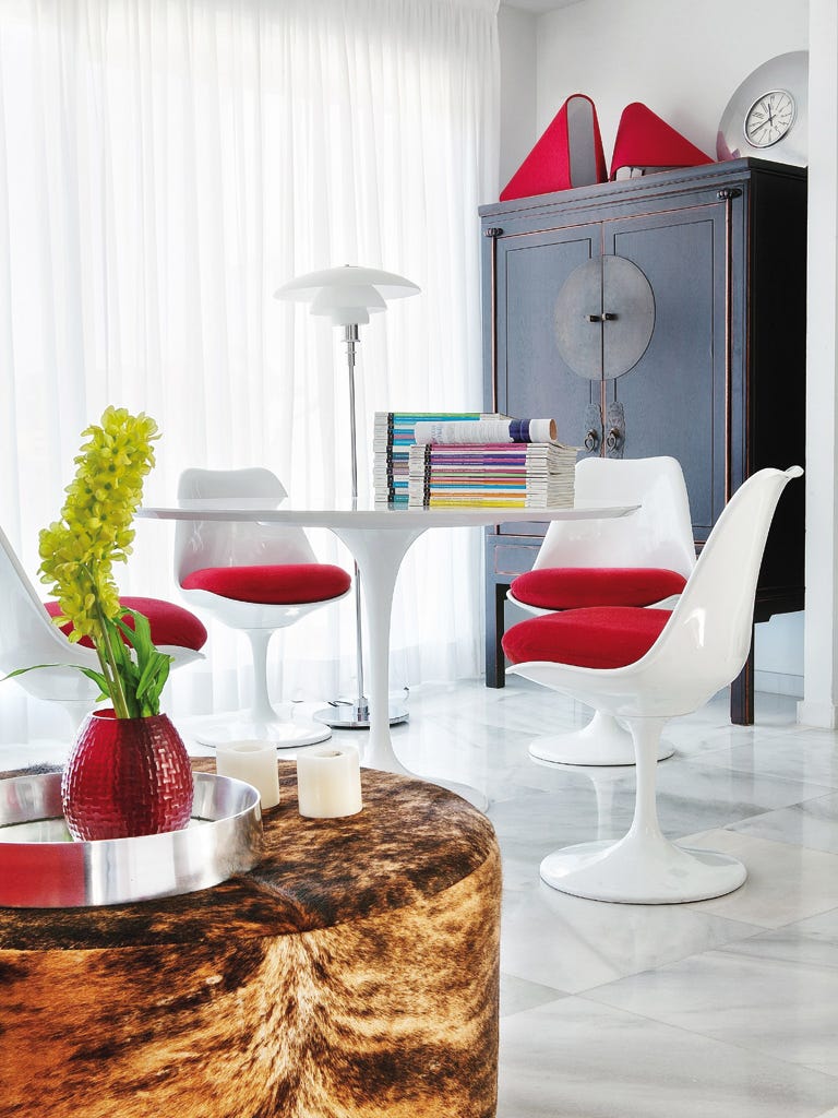Furniture, Room, Interior design, Table, Living room, Dining room, Floor, Coffee table, Home, Material property, 