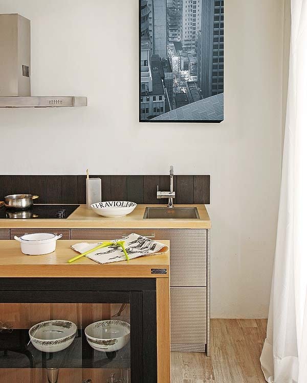 Room, Interior design, Floor, Interior design, Sink, Grey, Kitchen, Plumbing fixture, Tap, Dishware, 