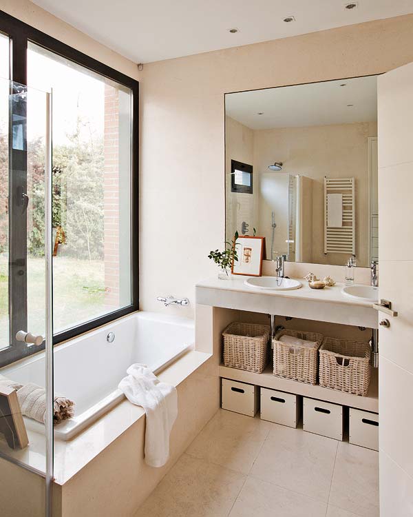 Bathroom, Room, Property, Interior design, Furniture, Building, Floor, Bathroom cabinet, Tile, House, 
