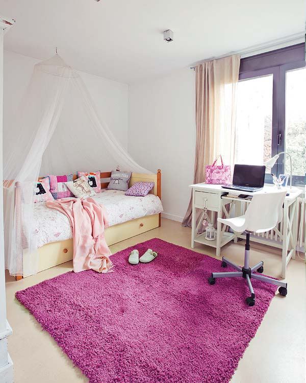 Bedroom, Furniture, Bed, Room, Purple, Pink, Bed sheet, Property, Violet, Interior design, 