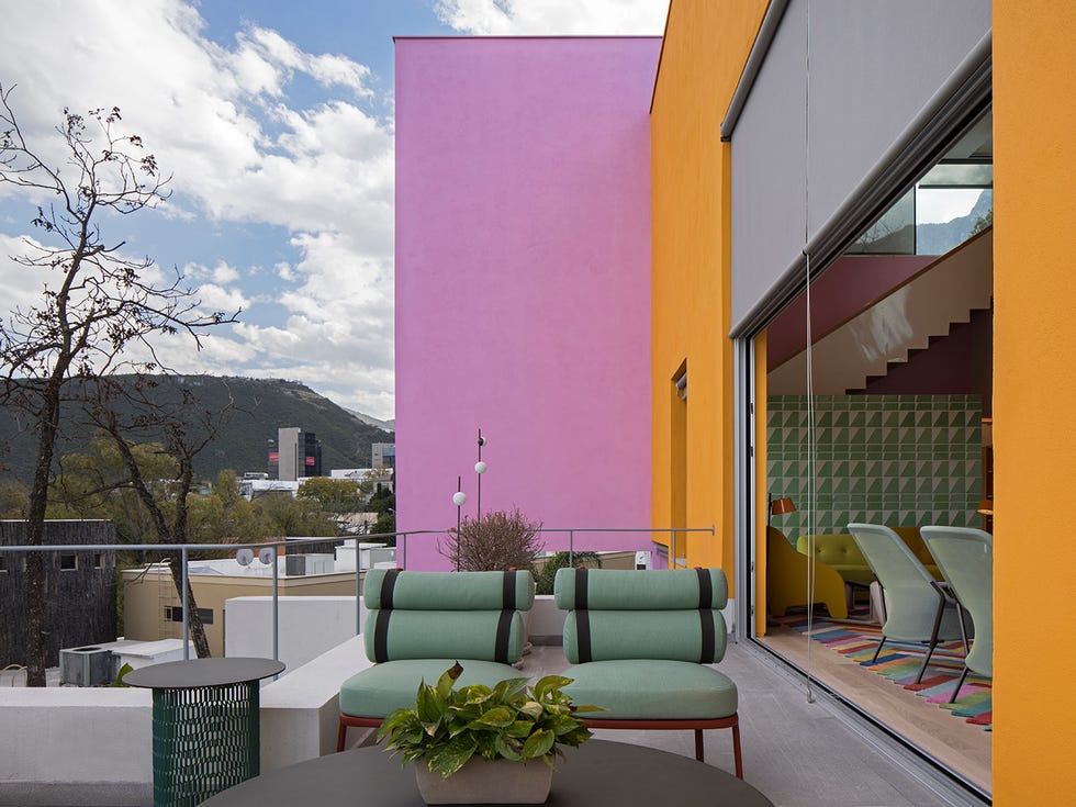 Casa moderna de colores: Terraza
