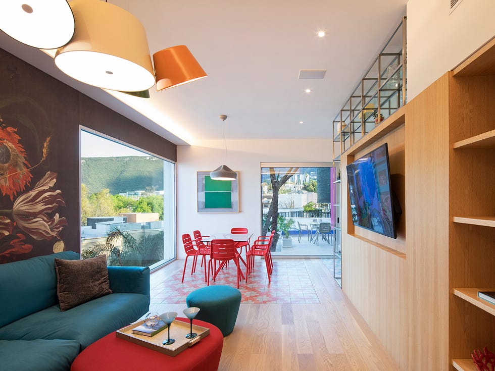 Casa moderna de colores: Salón comedor