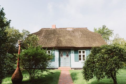 Thatching, House, Property, Cottage, Home, Roof, Building, Farmhouse, Rural area, Tree, 