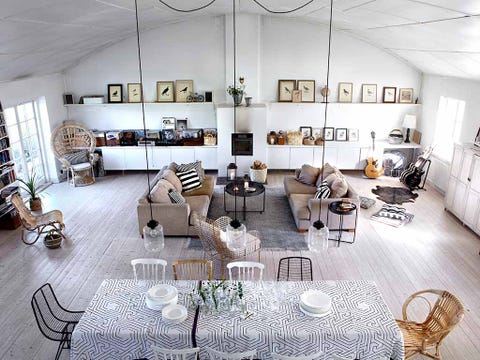 Interior design, Room, Living room, Furniture, Building, Design, Architecture, House, Table, Loft, 