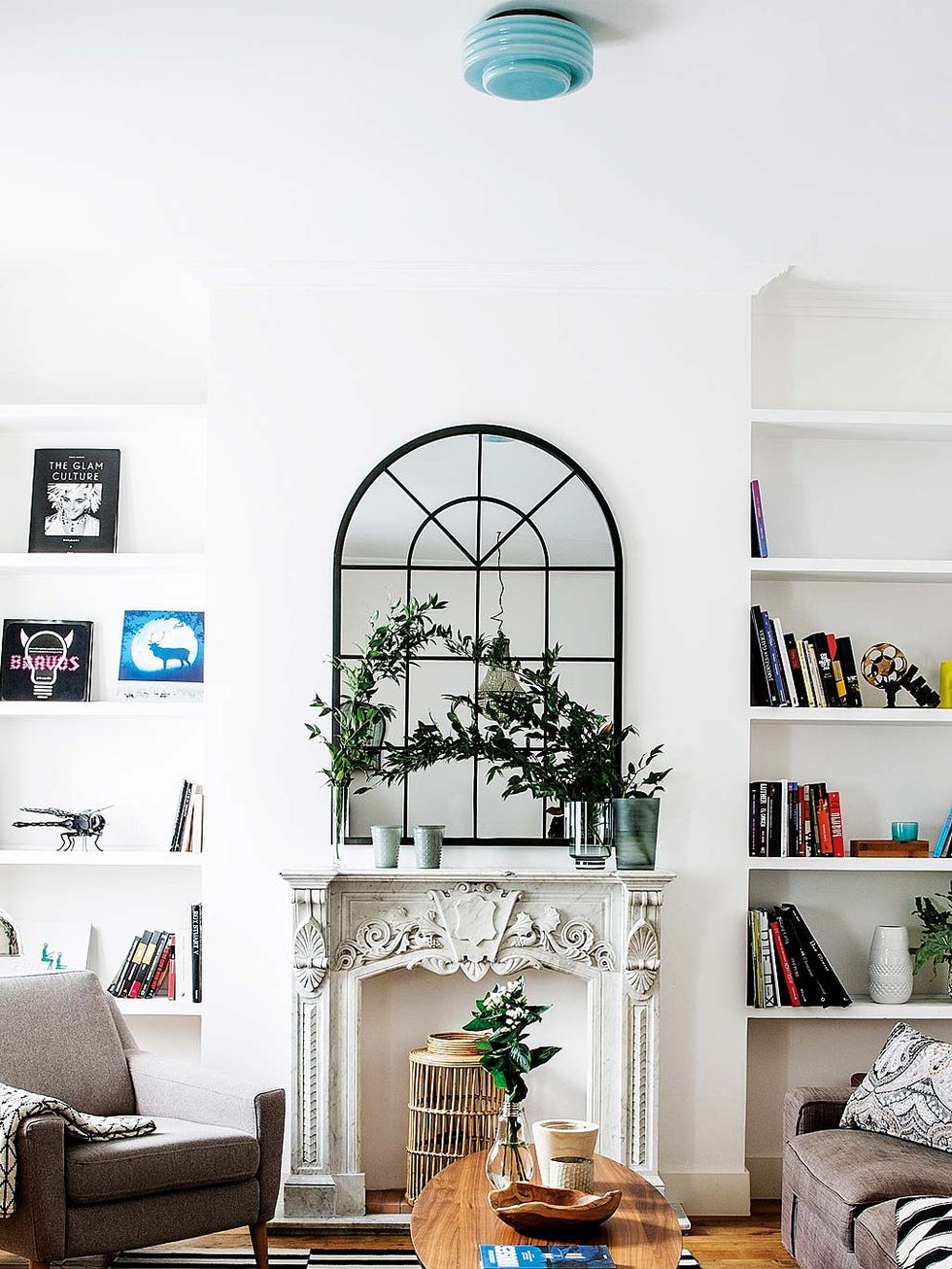 de casa antigua a vivienda moderna salón