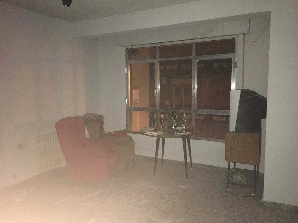 piso en granada, antes y después salón antes