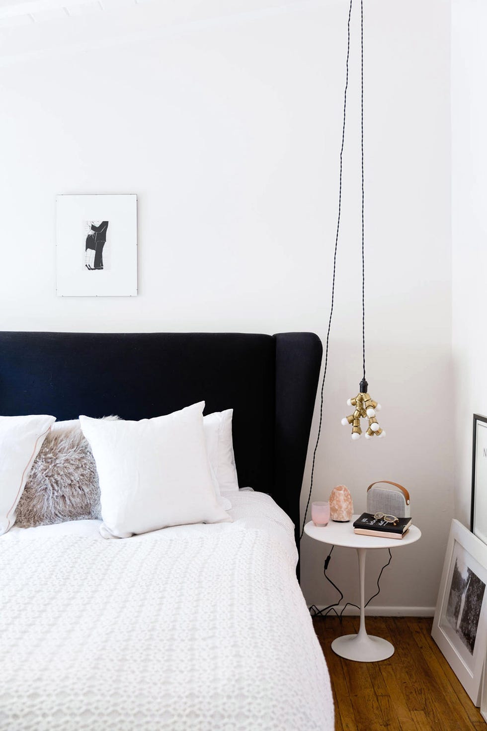 bedroom, white, furniture, bed, room, interior design, property, floor, nightstand, wall,