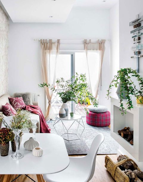 White, Room, Living room, Interior design, Green, Furniture, Home, Property, House, Pink, 