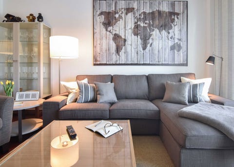 Living room, Room, Furniture, Interior design, Property, Couch, Wall, Table, Coffee table, Suite, 