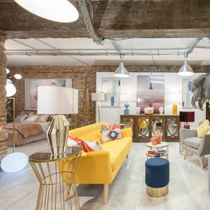 Interior design, Room, Ceiling, Property, Building, Furniture, Living room, House, Home, Table, 