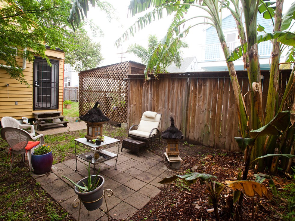 Backyard, Yard, Property, Garden, House, Real estate, Courtyard, Home, Tree, Building, 