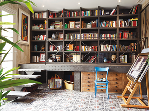 librería factory style