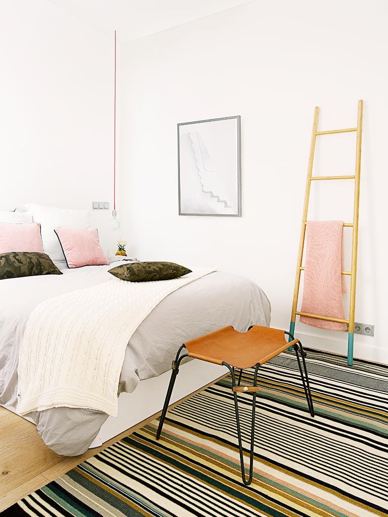 Yellow, Room, Textile, Wall, Interior design, Floor, Linens, Bedding, Bedroom, Bed, 