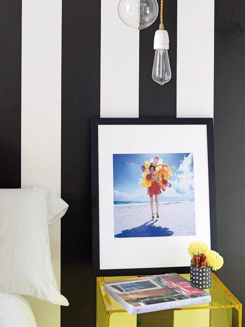Yellow, Room, Furniture, Shelf, Table, Wall, Interior design, Nightstand, Material property, Wallpaper, 