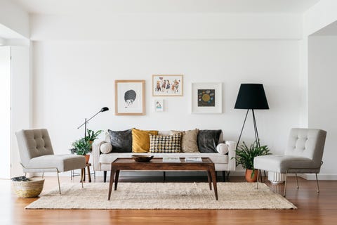 Living room, Furniture, Room, Interior design, Couch, Coffee table, Property, Floor, Table, Wall, 