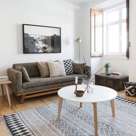 Room, Wood, Interior design, Floor, Living room, Furniture, Flooring, Table, Home, Wall, 