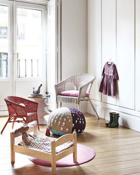Room, Interior design, Floor, Furniture, Purple, Flooring, Chair, Fixture, Hardwood, Home, 