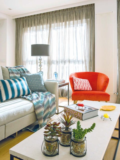 Interior design, Room, Green, Living room, Furniture, Textile, Table, Couch, Home, Wall, 