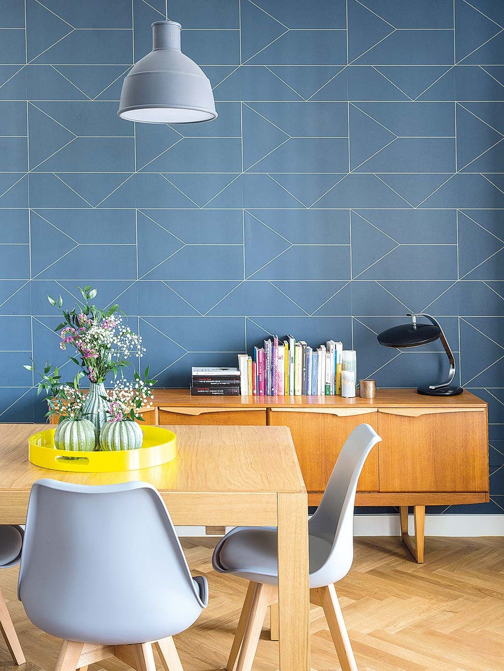 Furniture, Room, Blue, Yellow, Interior design, Table, Turquoise, Lighting, Wall, Design, 