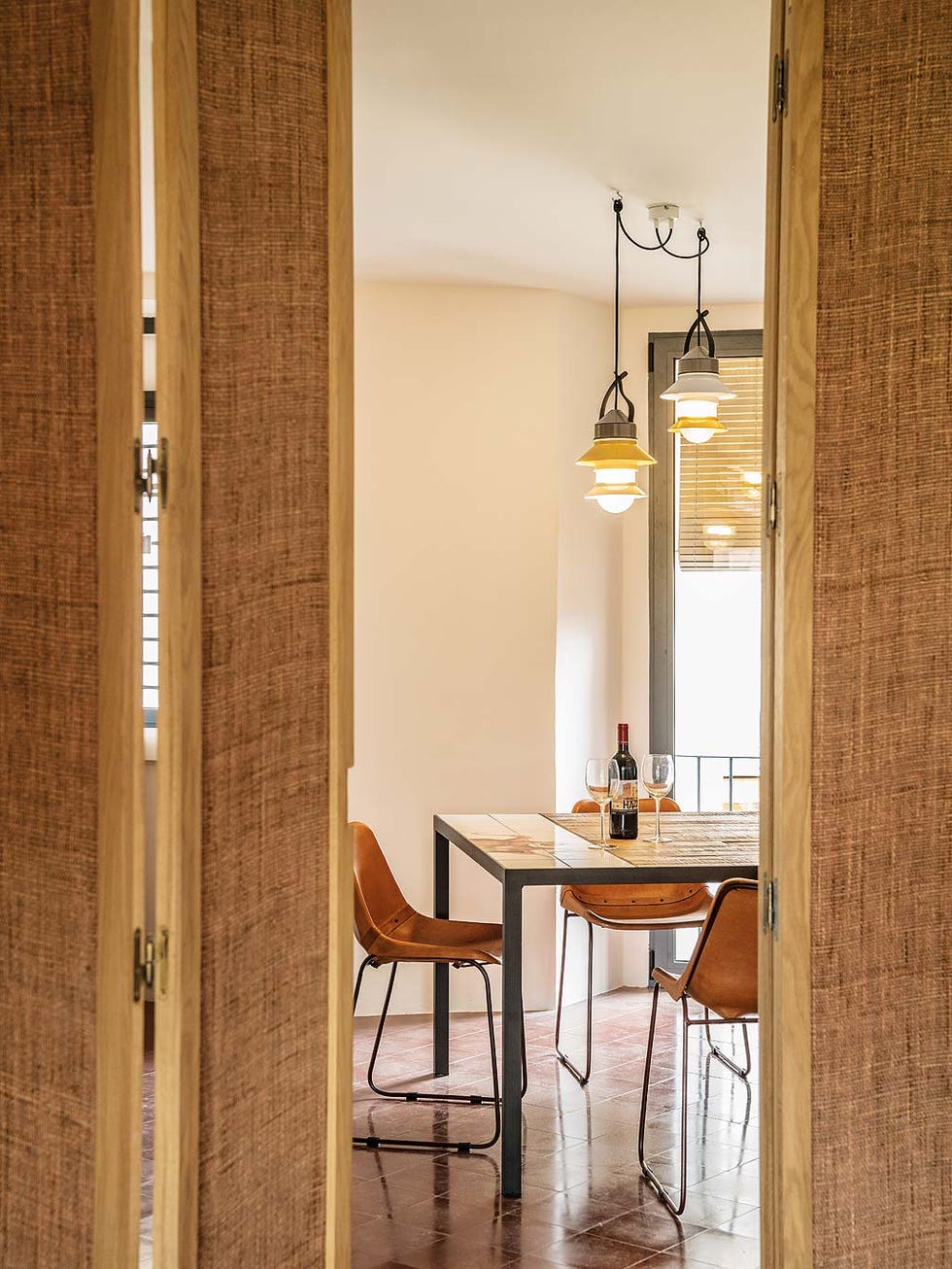 Wood, Floor, Flooring, Room, Table, Interior design, Light fixture, Furniture, Ceiling, Wall, 