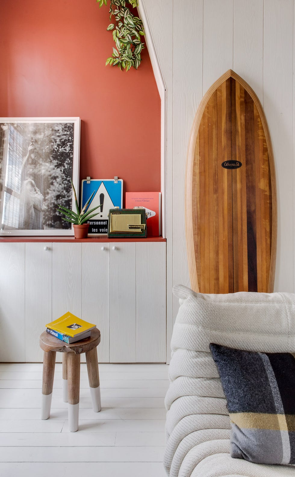 Furniture, Room, Interior design, Property, Table, Floor, Wall, House, Orange, Wood, 