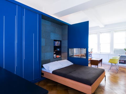 Blue, Wood, Room, Floor, Interior design, Bed, Property, Flooring, Hardwood, Furniture, 