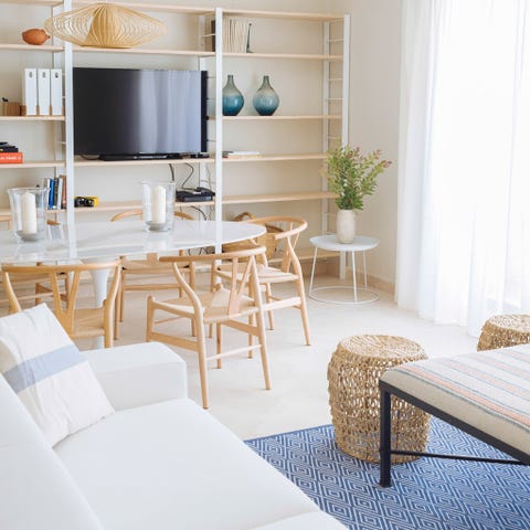 Room, Interior design, Wood, Furniture, Floor, Table, Shelf, Home, Flooring, Shelving, 