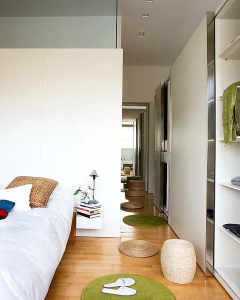 Room, Interior design, Green, Floor, Flooring, Wall, Ceiling, Bed, Linens, Home, 