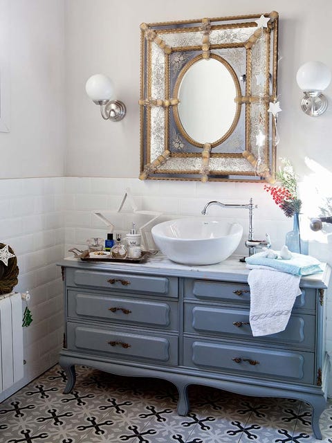 Blue, Room, Bathroom sink, Wood, Green, Interior design, Drawer, Property, Plumbing fixture, White, 