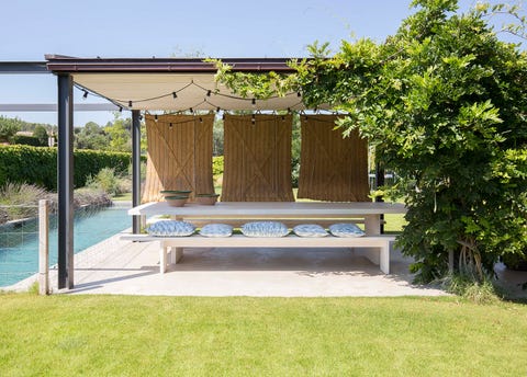 Property, House, Pergola, Furniture, Architecture, Backyard, Shade, Tree, Building, Real estate, 