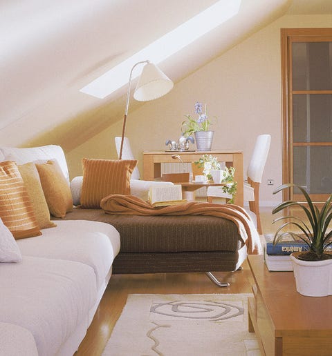 Flowerpot, Lighting, Room, Interior design, Floor, Textile, Flooring, Wall, Lampshade, Bedding, 