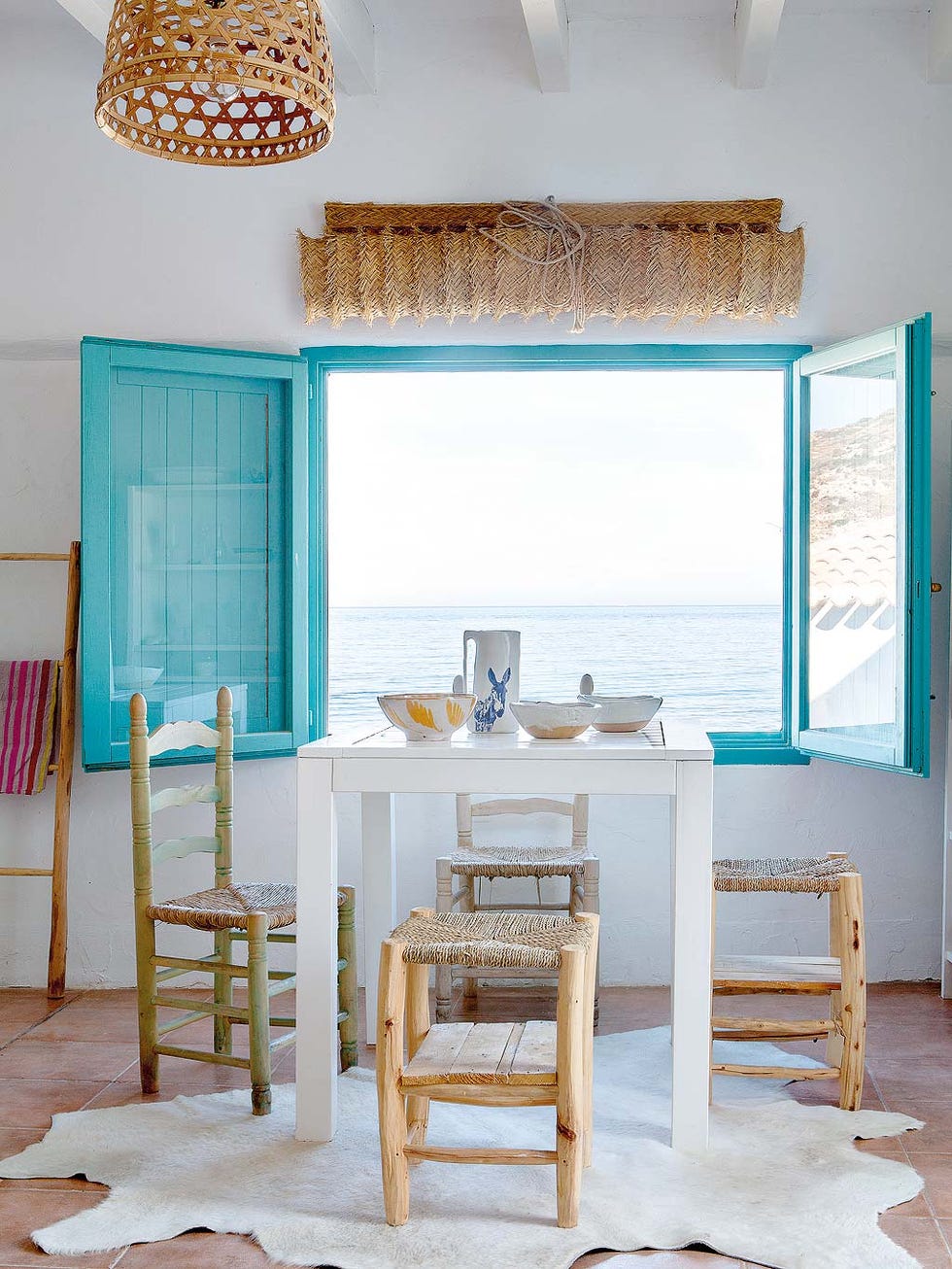 Blue, Room, Wood, Interior design, Furniture, Floor, Ceiling, Turquoise, Teal, Aqua, 