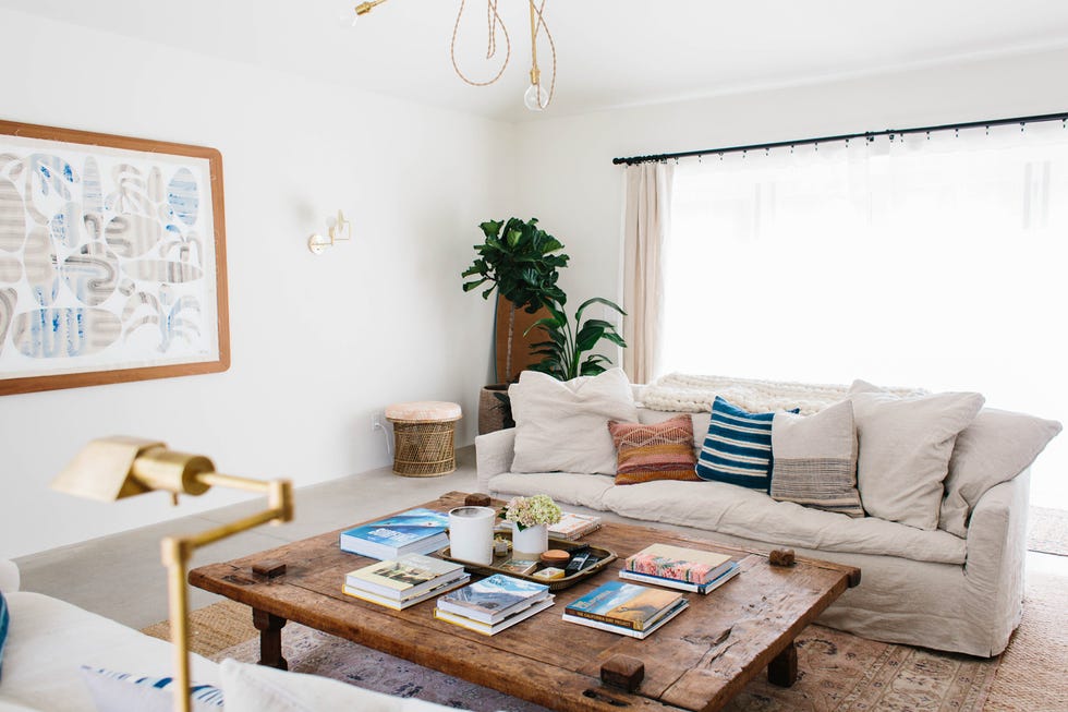 Living room, Room, Furniture, Coffee table, Interior design, Property, Table, Blue, Home, House, 