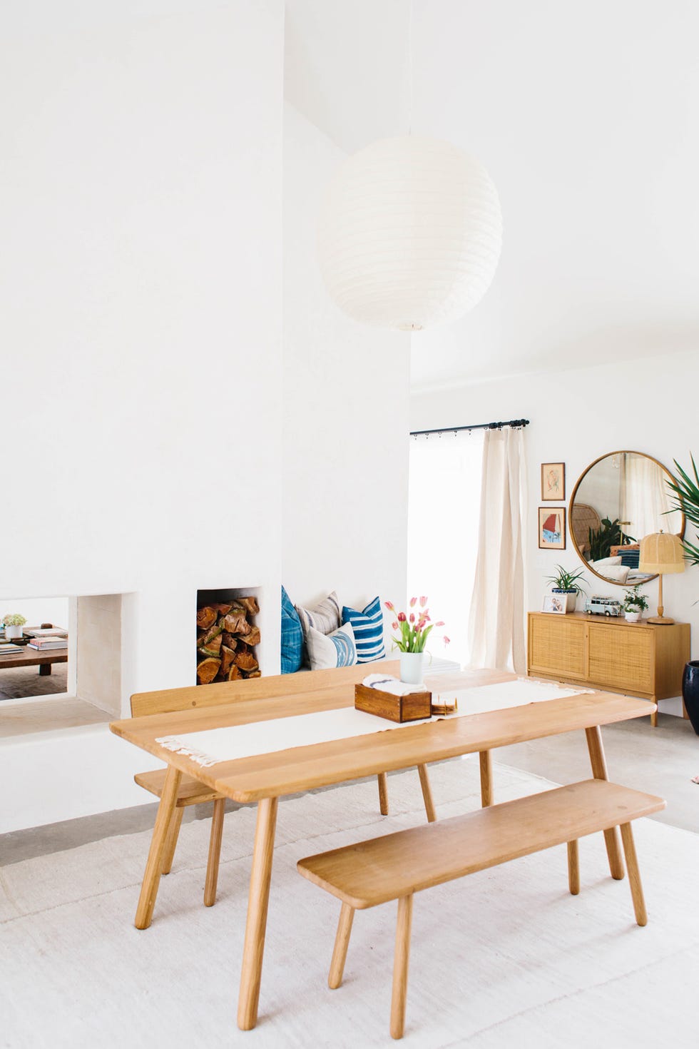 Furniture, White, Room, Table, Interior design, Coffee table, Property, Yellow, Dining room, House, 