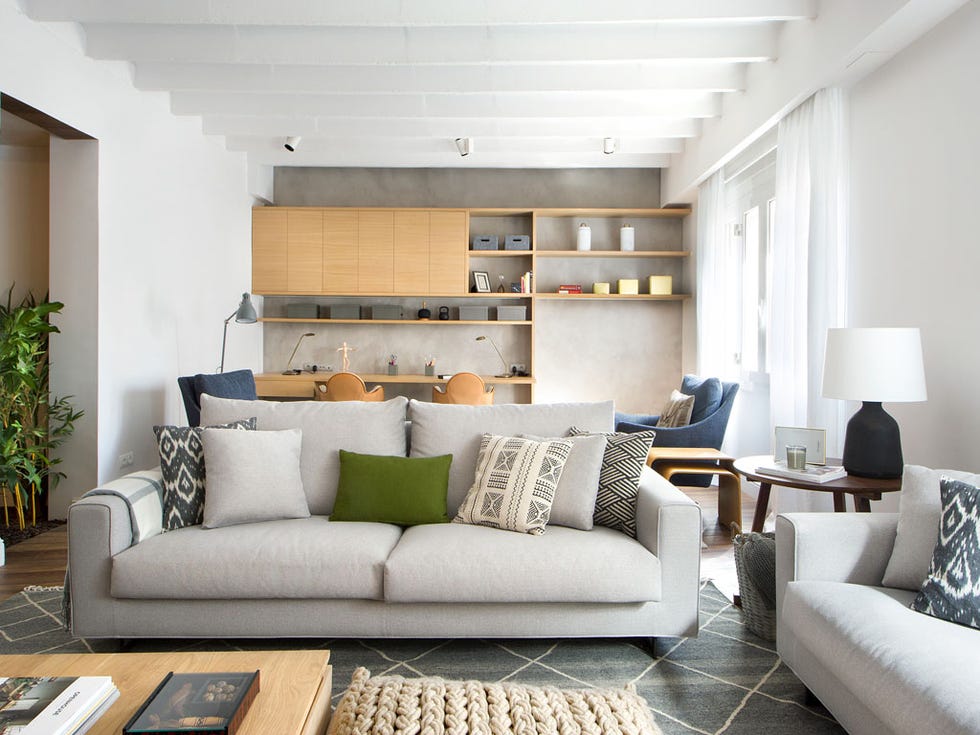 Living room, Furniture, Room, Interior design, Couch, Property, Wall, Building, Coffee table, Home, 