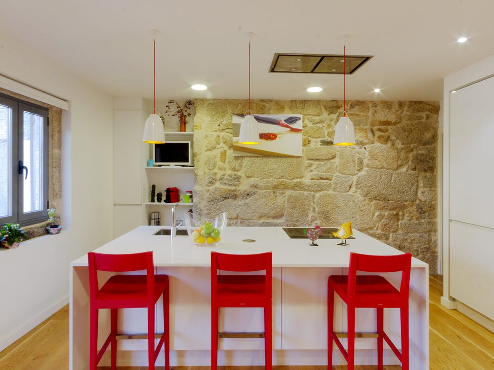 Room, Furniture, Property, Interior design, Building, Countertop, Kitchen, Floor, Ceiling, House, 
