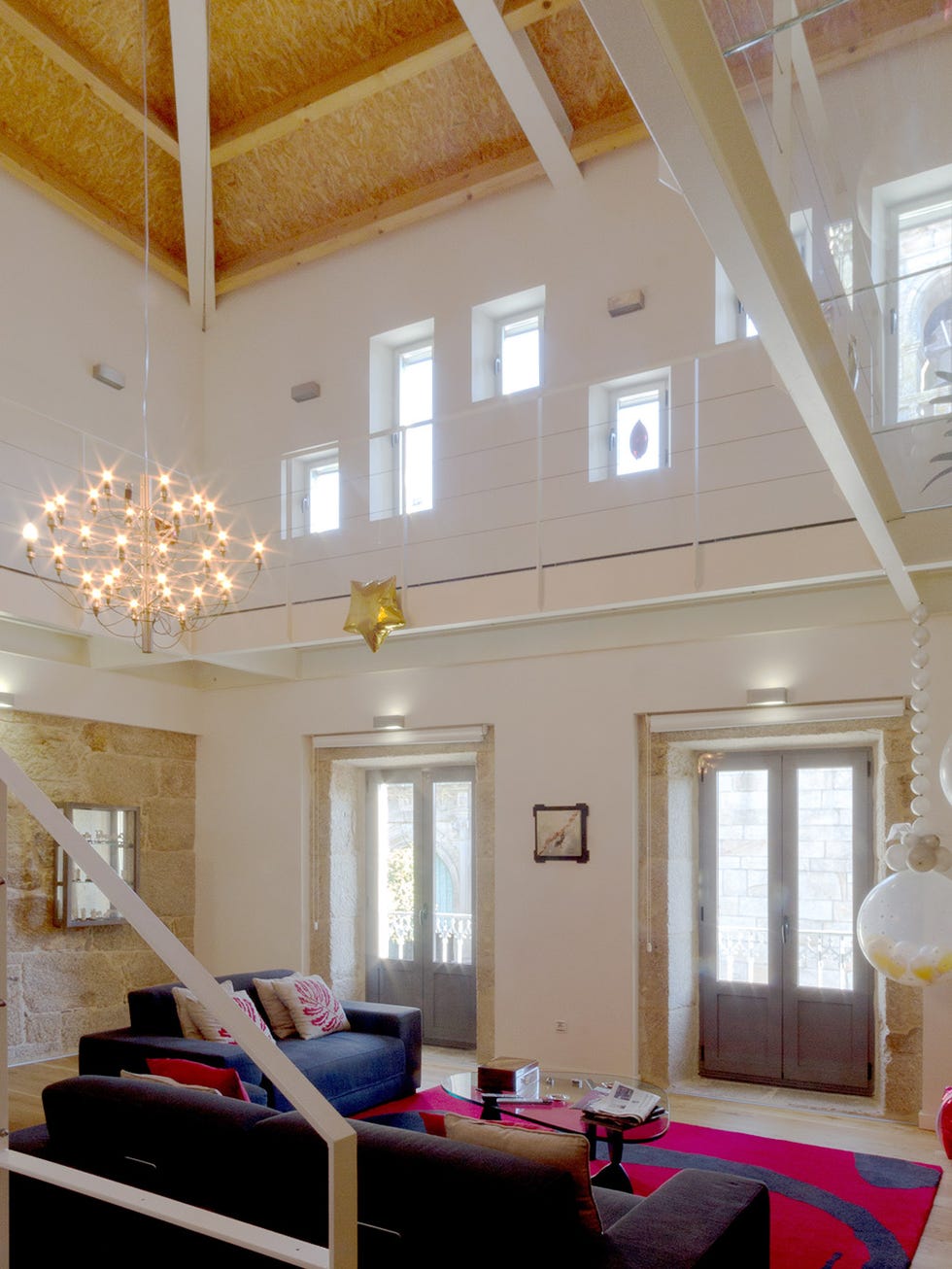 Ceiling, Room, Property, Interior design, Living room, Building, House, Furniture, Wall, Yellow, 