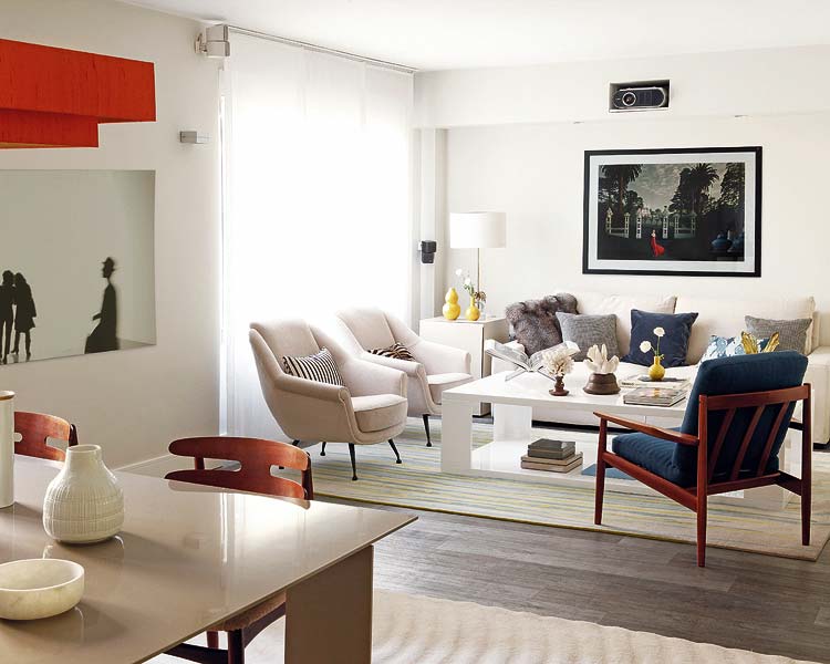 Salón con comedor y cocina integrados