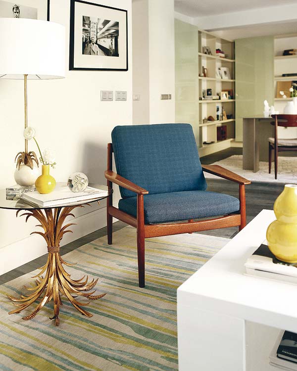 Living room, Room, Furniture, Interior design, Floor, Yellow, Property, Home, Table, Coffee table, 
