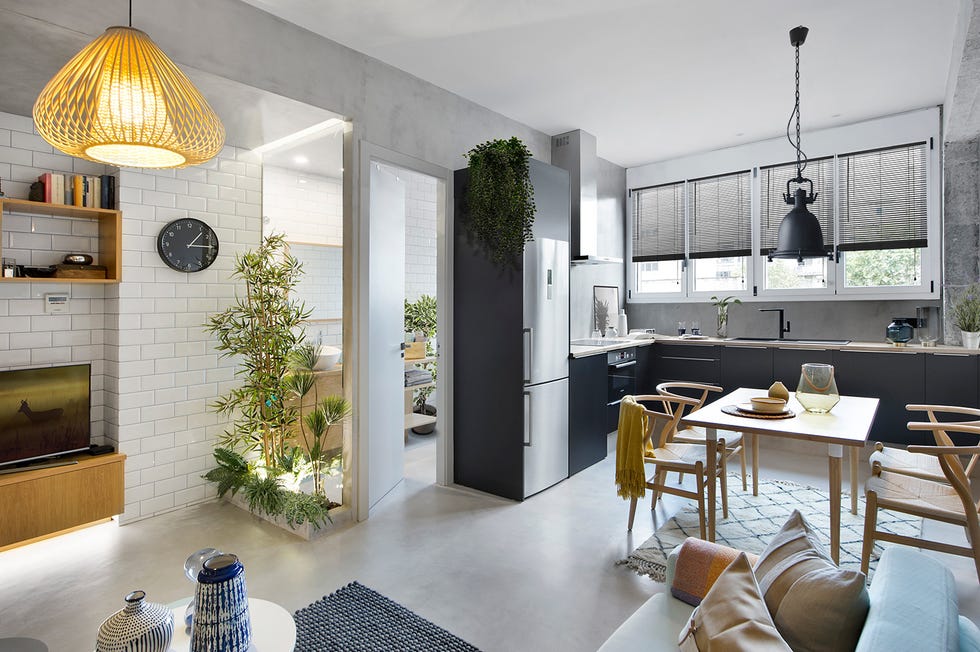 Apartamento 46 m: comedor y cocina