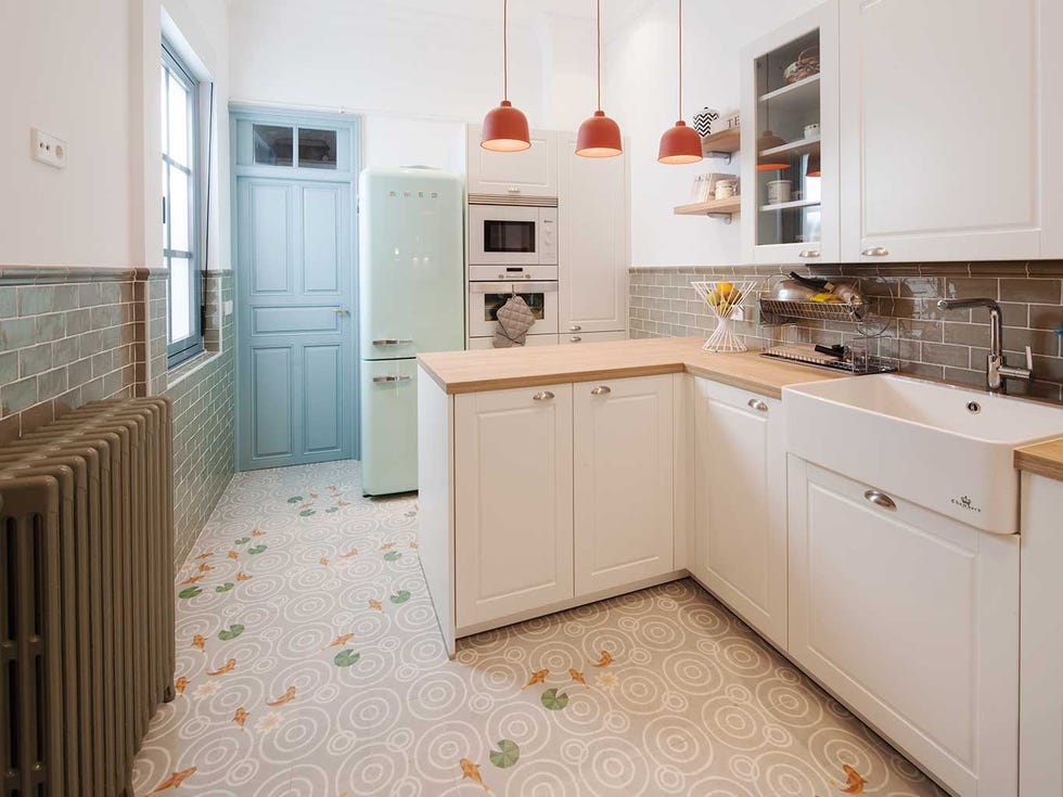 Room, Property, Kitchen, Cabinetry, Furniture, Countertop, Floor, Interior design, Building, House, 