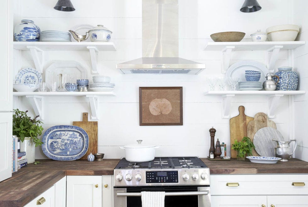 White, Room, Furniture, Property, Kitchen, Shelf, Interior design, Cabinetry, Home, Countertop, 