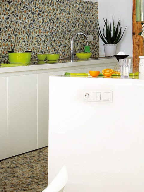 Yellow, Tap, Plumbing fixture, Major appliance, Kitchen, Grey, Sink, Kitchen appliance, Refrigerator, Freezer, 