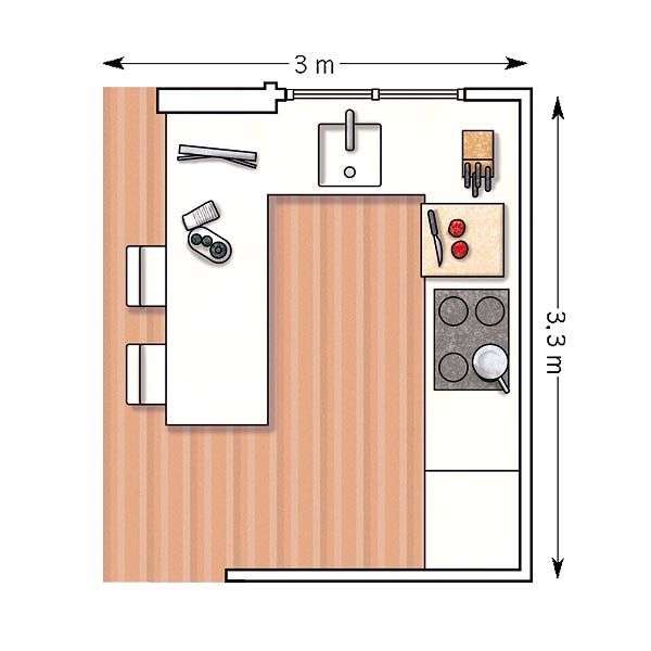 Con plano y presupuesto: la súper cocina de 20 m2 con isla y barra de  desayunos de Deulonder que inspirará tu próxima reforma (incluye vídeo)