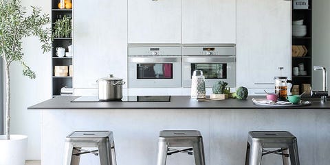 Furniture, Kitchen, Room, Countertop, Bar stool, Interior design, Lighting, Table, Stool, Ceiling, Furniture, Kitchen, Room, Countertop, Bar stool, Interior design, Lighting, Table, Stool, Ceiling,